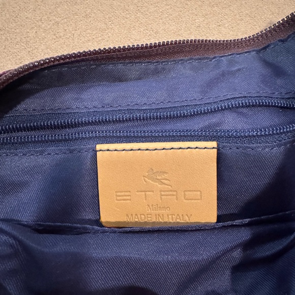 Etro Purple Paisley Shoulder Bag - Picture 3 of 15